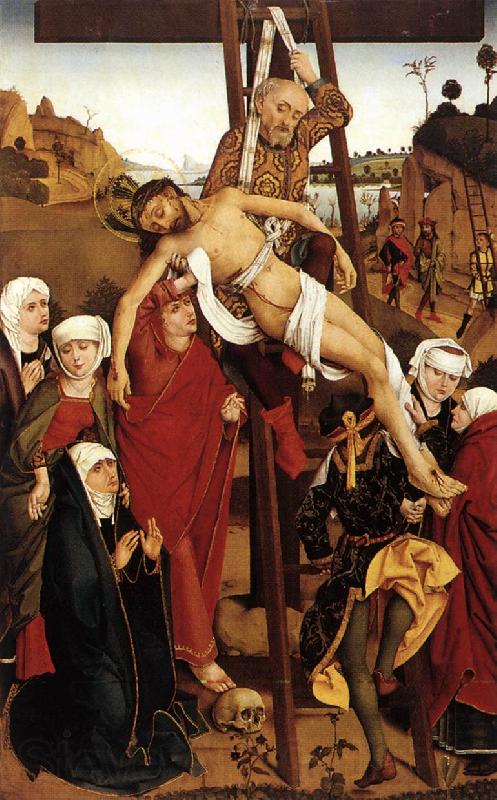 PLEYDENWURFF, Hans Crucifixion of the Hof Altarpiece sg